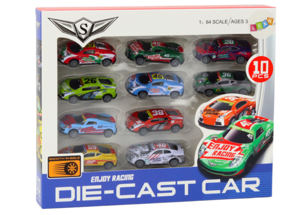 Set of Toy Cars, Spring Springs, Sports Racing Cars 1:64, 10 pcs. - Image 4