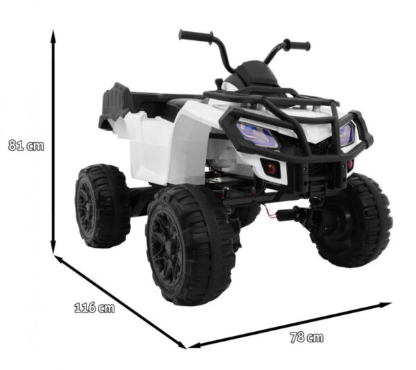 Quad na akumulator All-terrain 4 x 4 – bijeli - Image 2