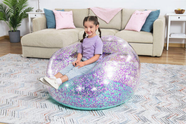 Inflatable Glitter Chair 114 x 112 x 66 Bestway 75115 - Image 6