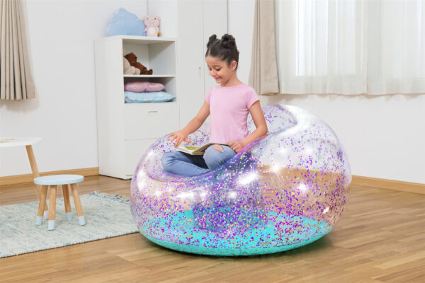 Inflatable Glitter Chair 114 x 112 x 66 Bestway 75115 - Image 7