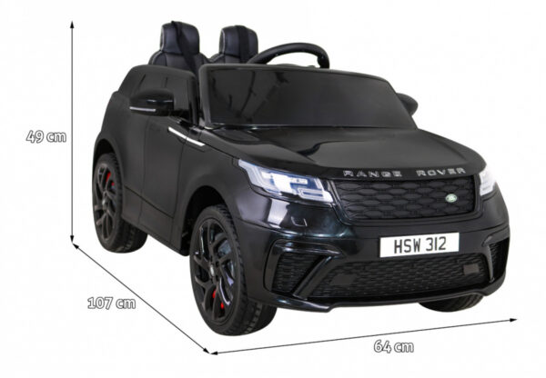 Licencirani auto na akumulator Range Rover Velar - crni - Image 2