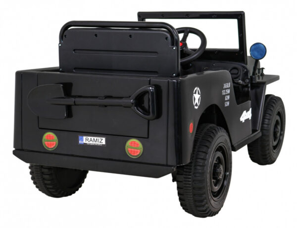 Auto na akumulator Retro Military 4x4 - crni - Slika 8