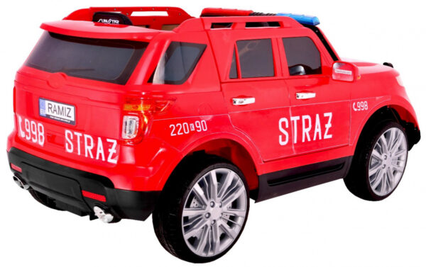 Auto na akumulator SUV Fire Truck - crveni - Image 4