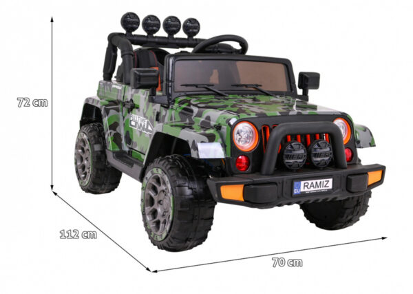 Auto na akumulator Full Time 4WD 4x4 - army - Image 2