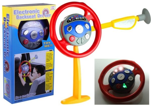 Electronic Backseat Driver Childrens Kids Realistic Steering Wheel - Image 7