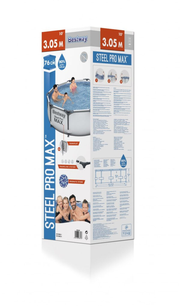 Montažni bazen 10 ft 305x76cm SteelPRO BESTWAY - Slika 5