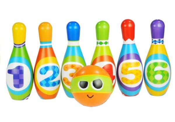 6 Foam Bowling Pins + Bowling Ball - Image 2