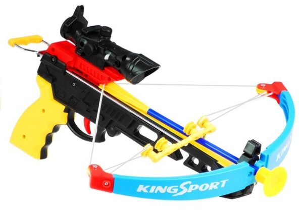 Sporty Crossbow for children with a shield and a quiver for arrows. - Image 2