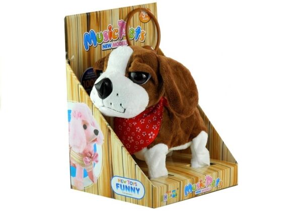 Interactive Dog On a Lead with Head-Scarf Moves Tail Sings - Image 2