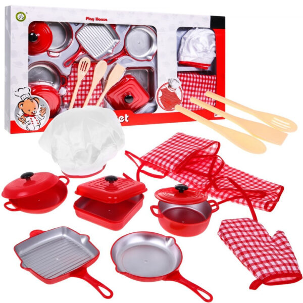 Kitchen set 14 El Red Apron Glove