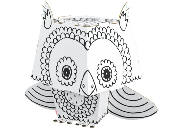 3D owl coloring book - Image 6