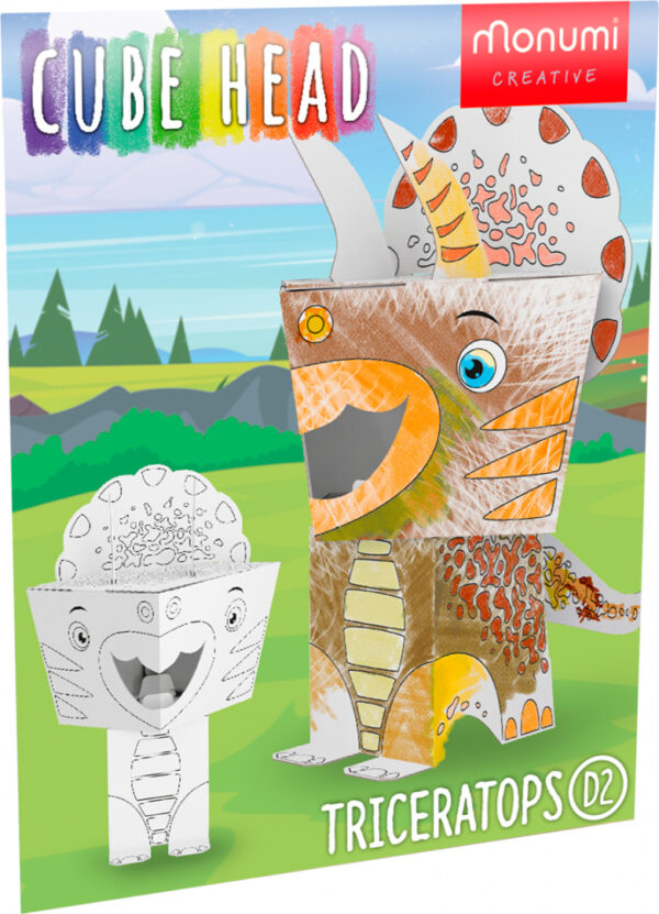 3D Triceratops coloring book - Image 2