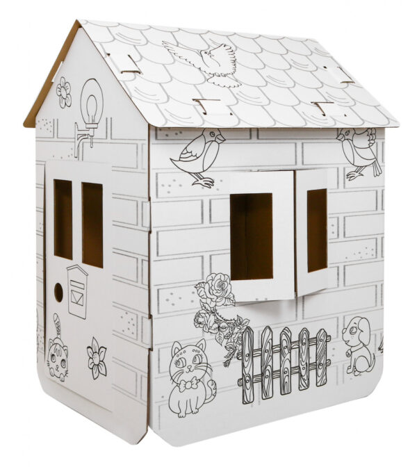 House XXL with horses 3D coloring book for children - Image 2