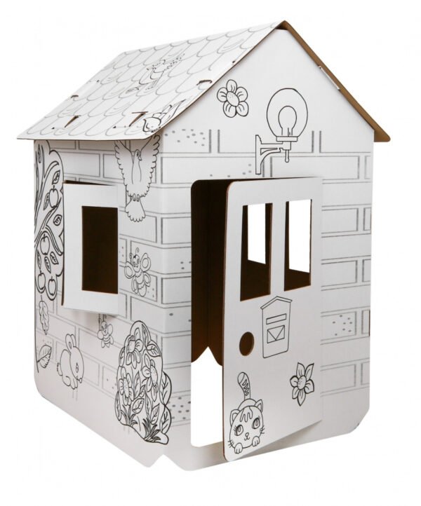 House XXL with horses 3D coloring book for children - Image 3