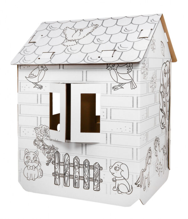 House XXL with horses 3D coloring book for children - Image 4