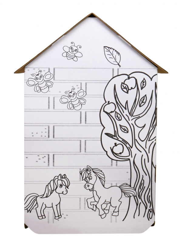 House XXL with horses 3D coloring book for children - Image 6