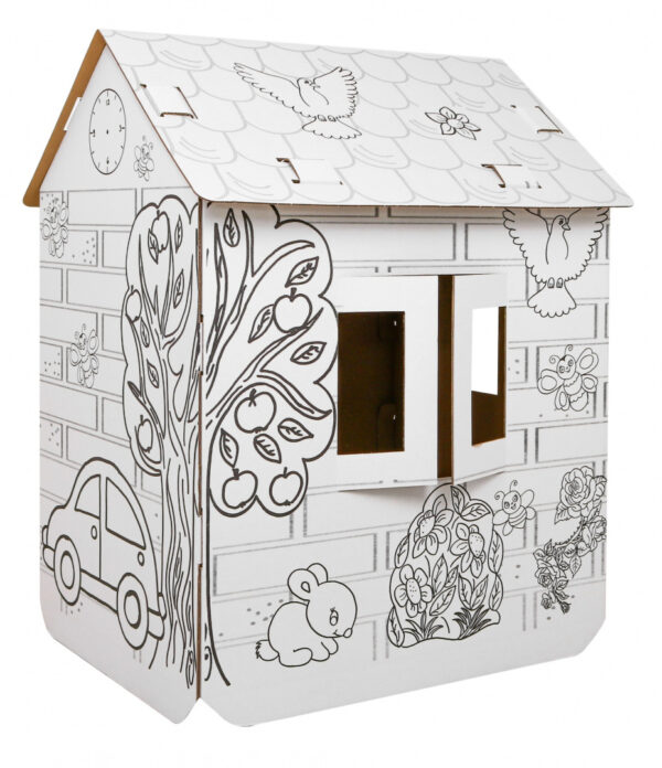 House XXL with a car 3D coloring book for children - Image 2