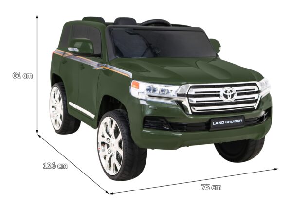 Licencirani auto na akumulator Toyota Land Cruiser - zeleni - Image 12