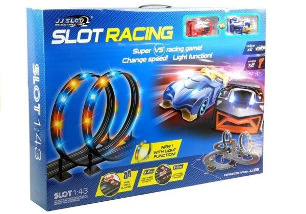 Racing Track 2 Cars Controllers Loop Lights Slot Cars - Image 6