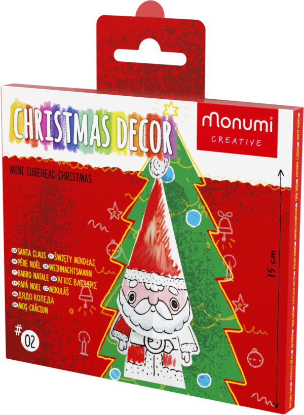 Coloring 3D Christmas ball Santa Claus