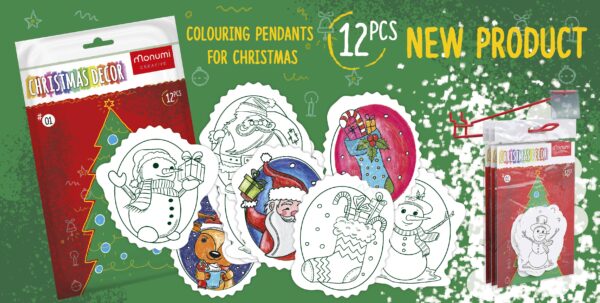 Christmas tree hangers coloring page