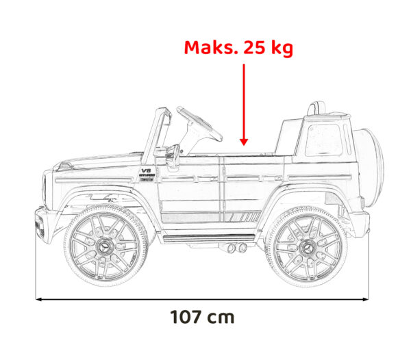 Licencirani auto na akumultor Mercedes G63 - bijeli - Image 18