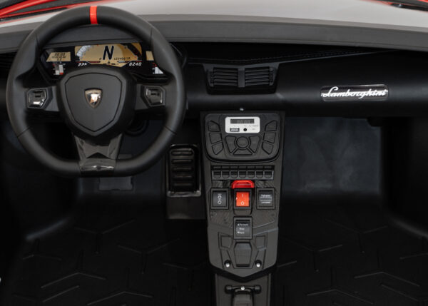 Licencirani auto na akumulator Lamborghini Aventador SV - dvosjed - crveni - Image 26