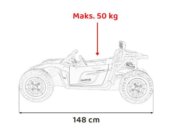 Buggy na akumulator Racing 5 - dvosjed - crveni - Image 20