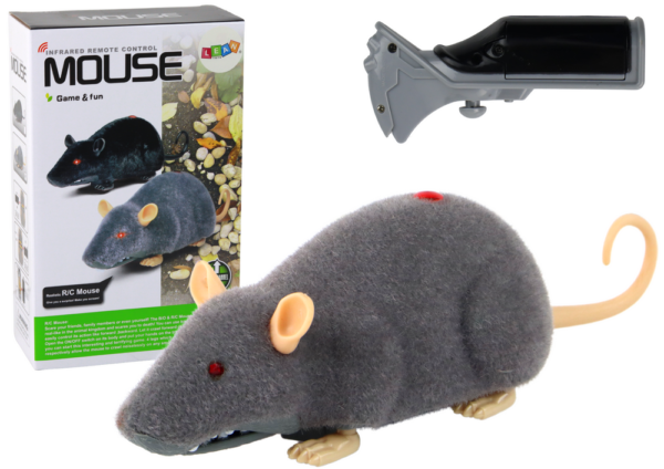 Big RC Mouse Toy on Wheels Grey- Make a Prank - Image 6