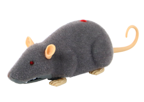 Big RC Mouse Toy on Wheels Grey- Make a Prank