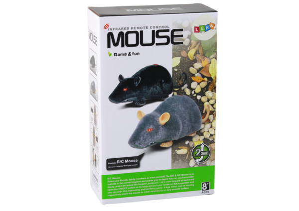 Big RC Mouse Toy on Wheels Grey- Make a Prank - Image 2