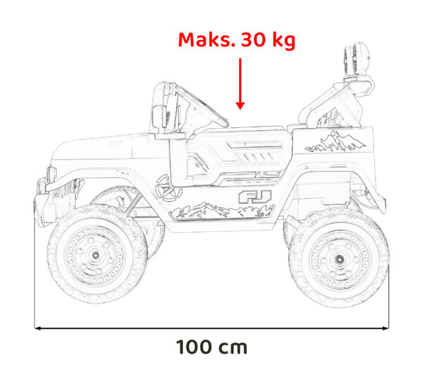 Licencirani auto na akumulator Toyota FJ Cruiser 4x4 - crni - Image 20