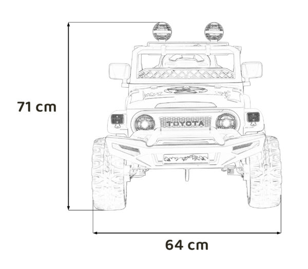 Licencirani auto na akumulator Toyota FJ Cruiser 4x4 - crni - Image 21