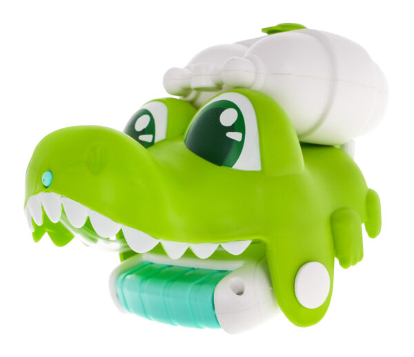 water gun crocodile on hand