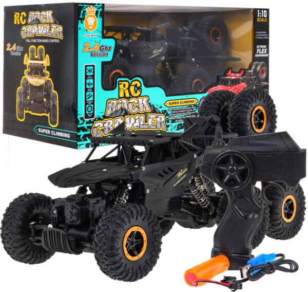 Buggy na daljinsko upravljanje  Crawler R/C ROCK 1:10 - crno/narančasti