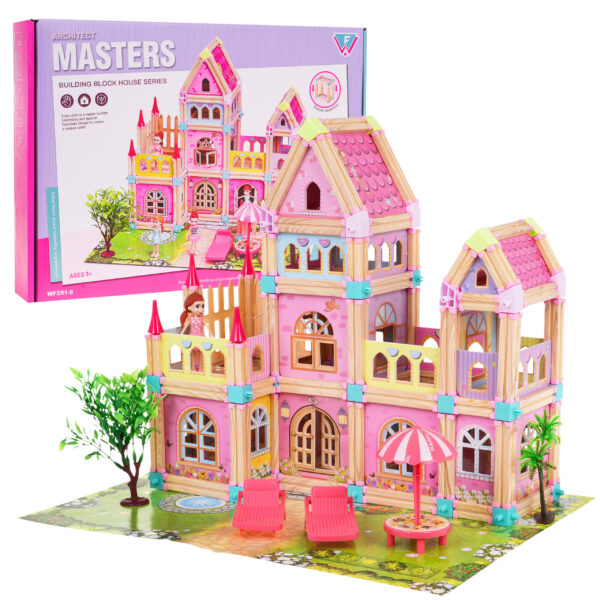 Wooden House + Accessories 183pcs.