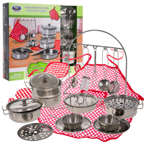 Set of Metal Pots + Accessories 23pcs.