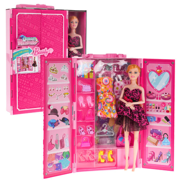 Wardrobe With Doll + Accessories - Image 2