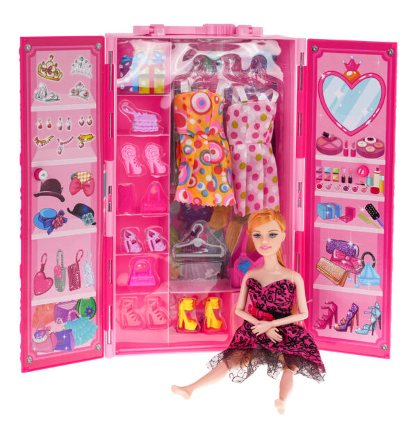 Wardrobe With Doll + Accessories - Image 3