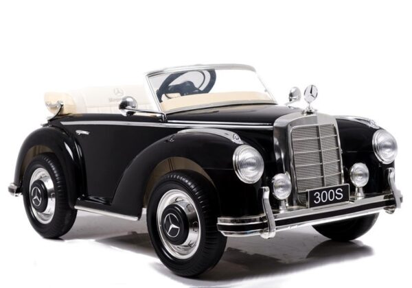 Licencirani auto na akumulator Mercedes 300S - crni/lakirani