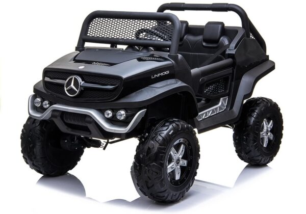 Licencirani auto na akumultor Mercedes Unimog – crni - Image 3