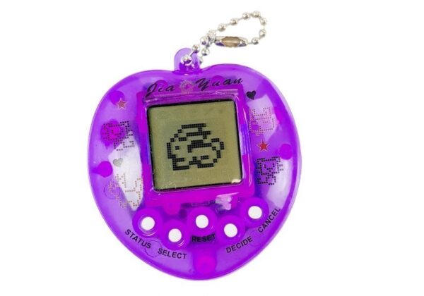 Electronic Animal Tamagotch Purple with short chain - Image 2