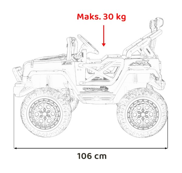 Auto na akumulator OFF ROAD Speed 4x4- rozi - Image 19