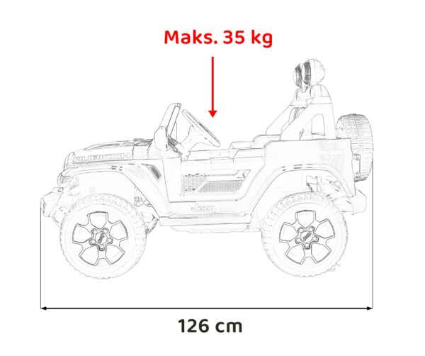 Licencirani auto na akumulator Jeep Wrangler Rubicon 4x4 - zeleni - Image 14