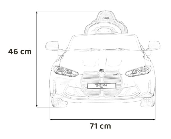 Licencirani auto na akumulator BMW M4 - žuti - Image 2