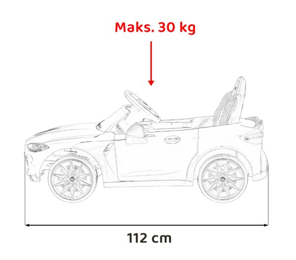 Licencirani auto na akumulator BMW M4 - crni - Image 2