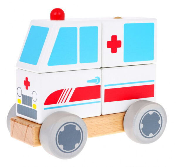 Drveni edukativni kombi hitne pomoći za sastavljanje  - Ambulance - Image 2