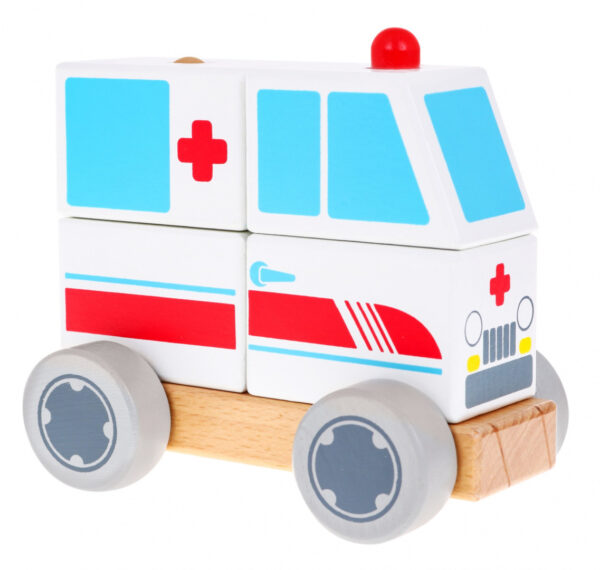 Drveni edukativni kombi hitne pomoći za sastavljanje  - Ambulance - Image 3