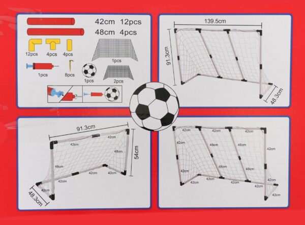 Set nogometni gol (2u1) + pumpa i mini lopta - Image 4