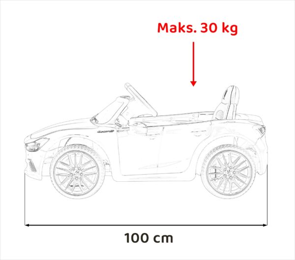 Licencirani auto na akumulator Maserati Ghibli S - crni - Image 2